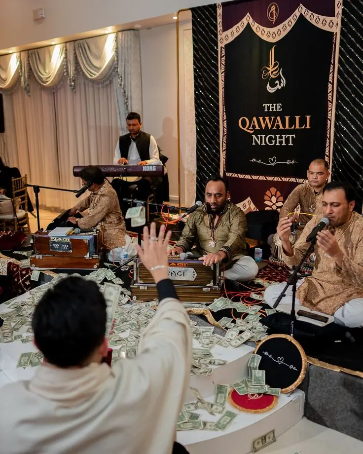 Guests enjoying qawwali night